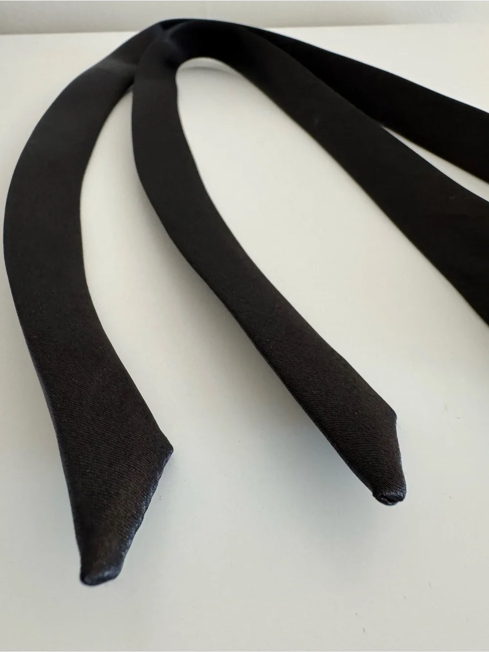 Black Satin Bowtie - Women